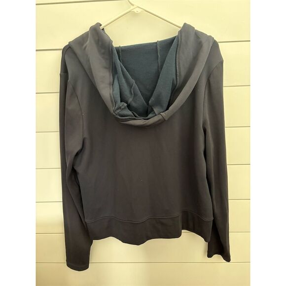 Athleta Women's XL Blue Asymmetrical Zip Hoodie Jacket Casual - Picture 3 of 4